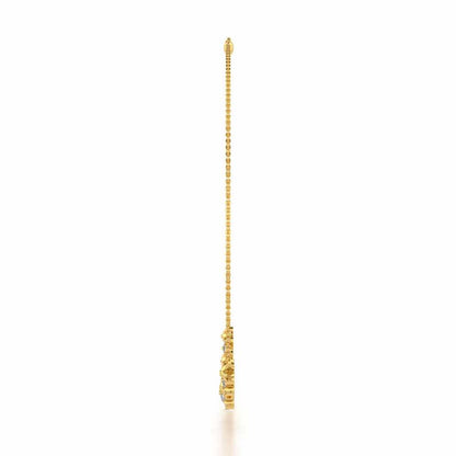 Bloom Dance Silver Necklace - Yellow Gold - Image 4