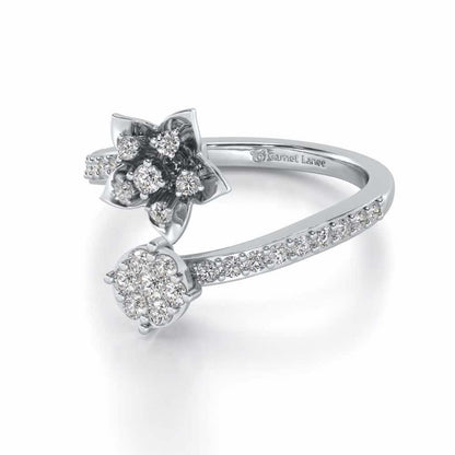 Bloom Full Silver Ring - White Gold - Image 2