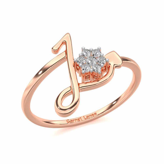 Bloom L Silver Ring - Rose Gold - Image 1