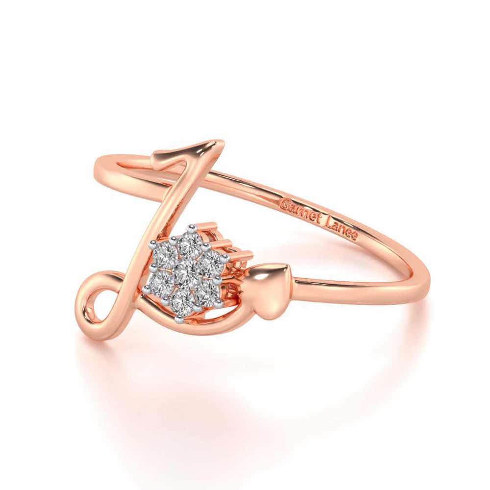 Bloom L Silver Ring - Rose Gold - Image 2