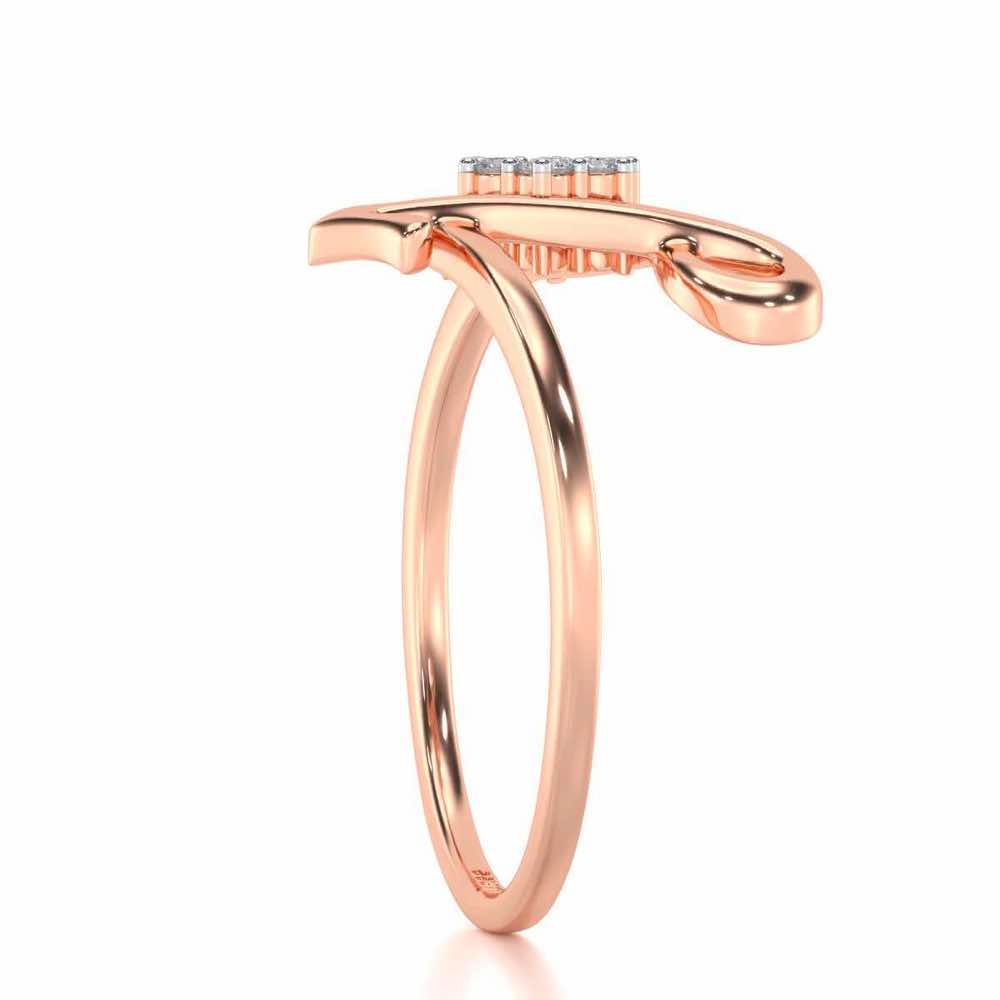 Bloom L Silver Ring - Rose Gold - Image 3