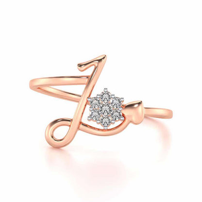Bloom L Silver Ring - Rose Gold - Image 4