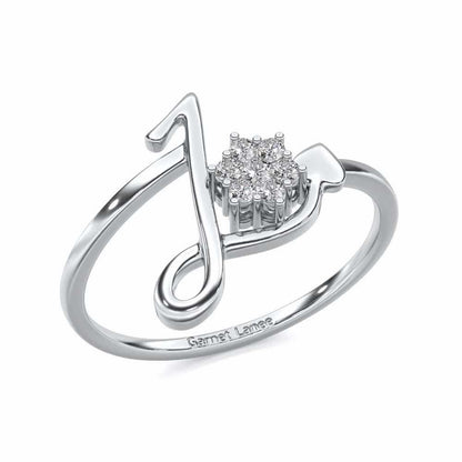 Bloom L Silver Ring - White Gold - Image 1