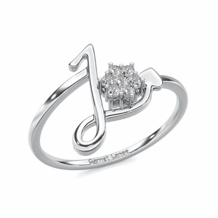 Bloom L Silver Ring - White Gold - Image 1