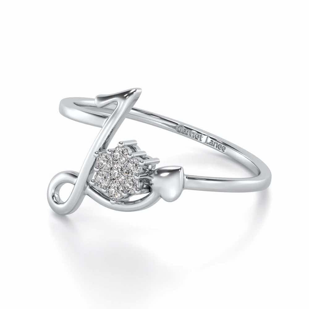Bloom L Silver Ring - White Gold - Image 2