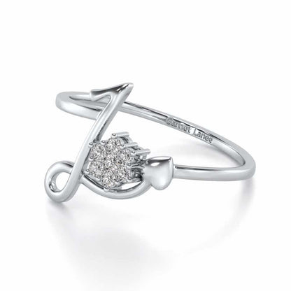 Bloom L Silver Ring - White Gold - Image 2