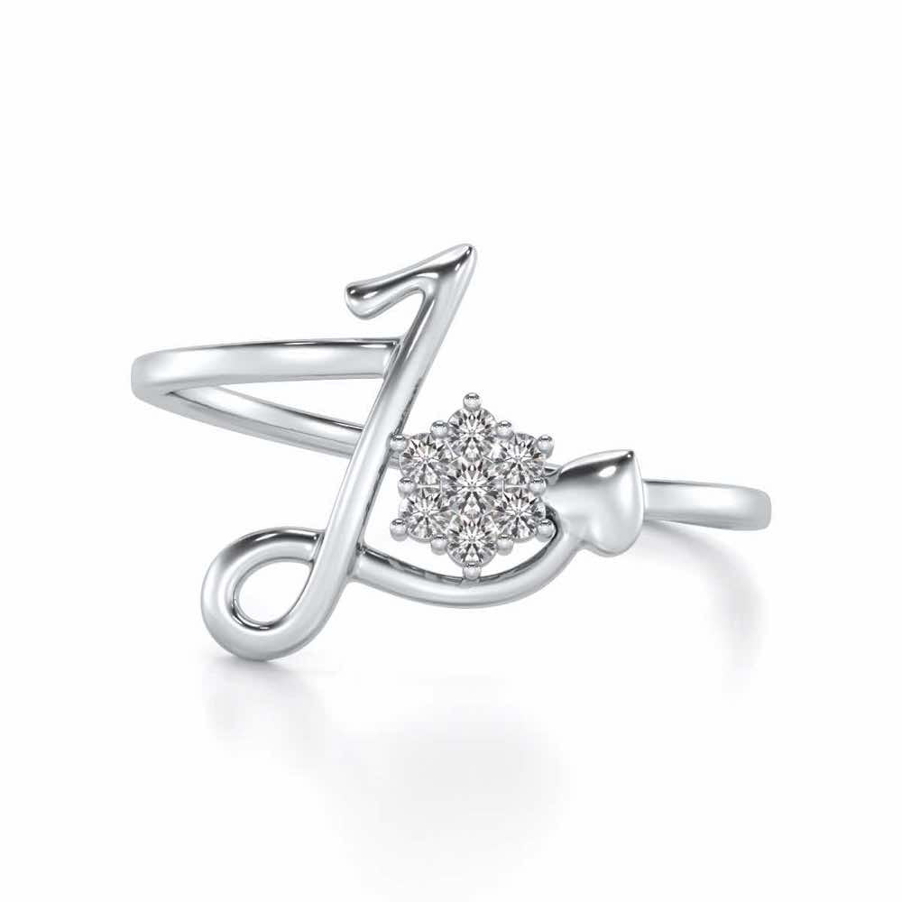 Bloom L Silver Ring - White Gold - Image 4