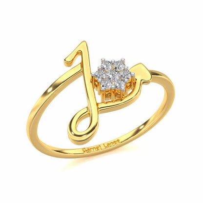Bloom L Silver Ring - Yellow Gold - Image 1