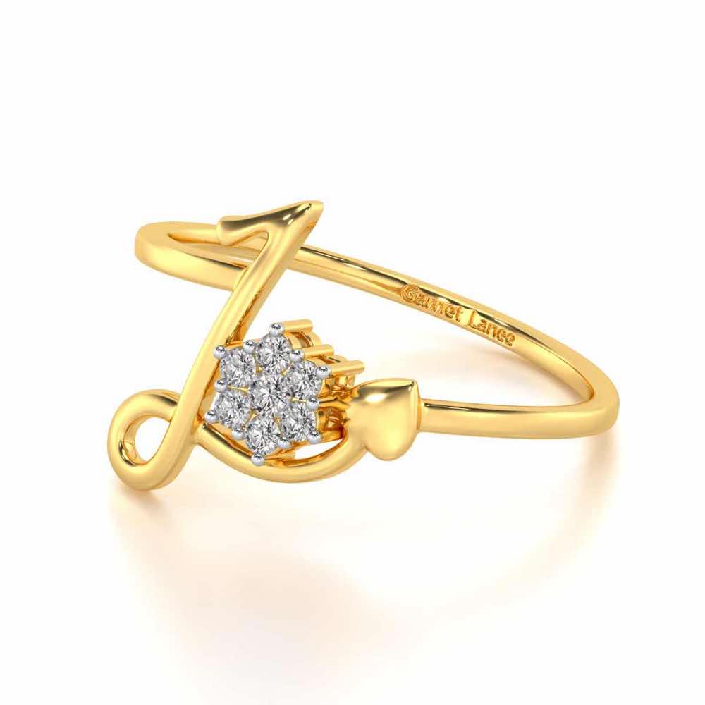 Bloom L Silver Ring - Yellow Gold - Image 2