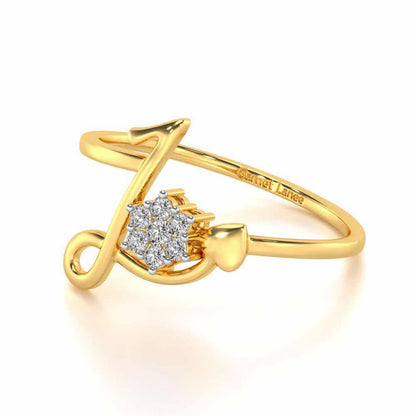 Bloom L Silver Ring - Yellow Gold - Image 2
