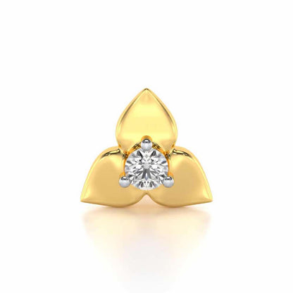 Bloom Petals Silver Nosepin - Yellow Gold - Image 1