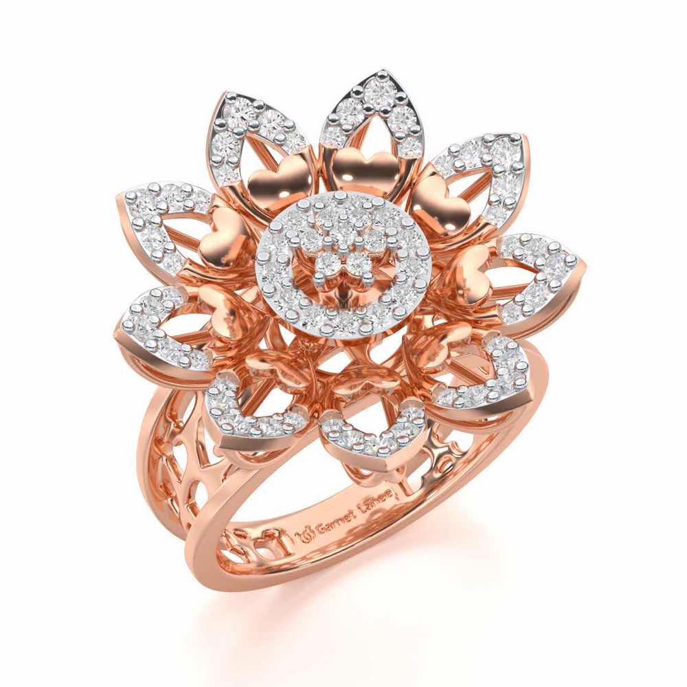 Bloom Prestige Silver Ring - Rose Gold - Image 1