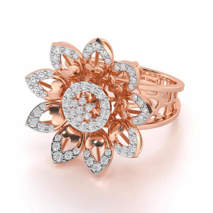 Bloom Prestige Silver Ring - Rose Gold - Image 2