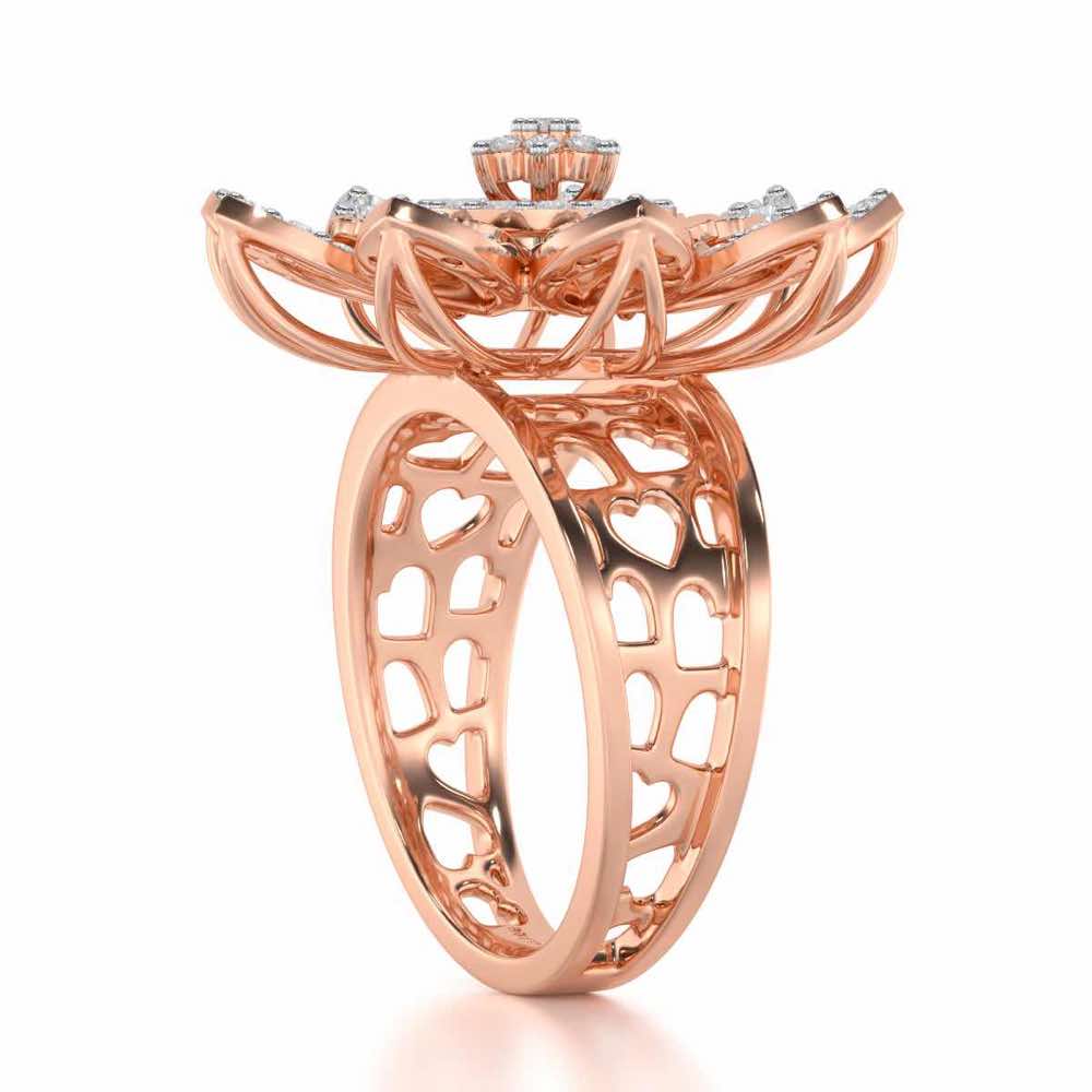 Bloom Prestige Silver Ring - Rose Gold - Image 3