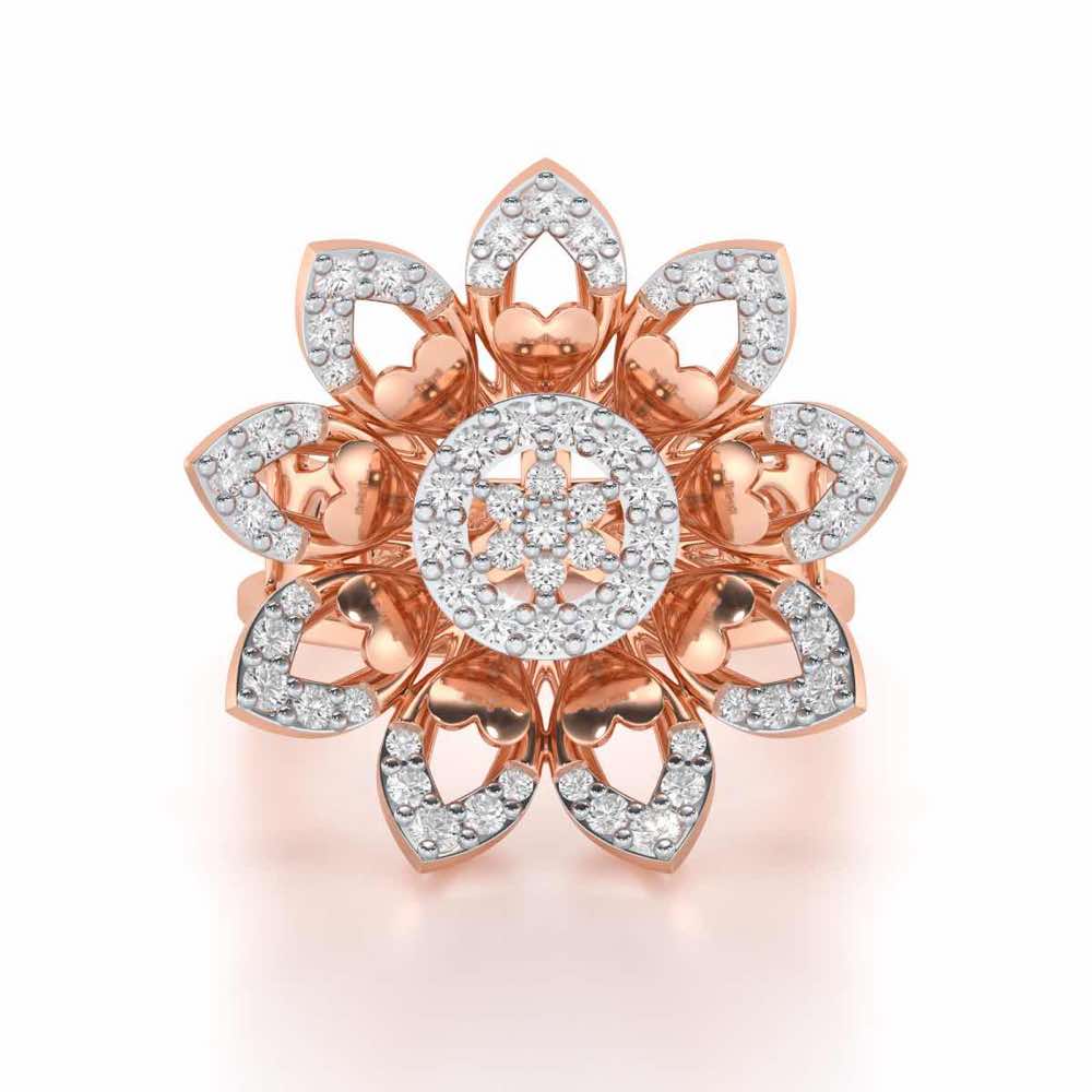 Bloom Prestige Silver Ring - Rose Gold - Image 4