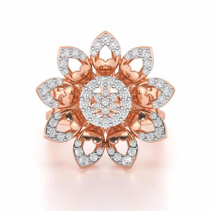 Bloom Prestige Silver Ring - Rose Gold - Image 4