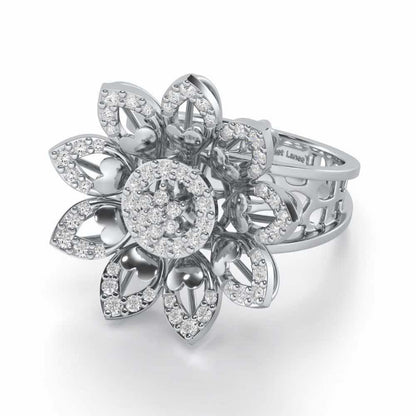Bloom Prestige Silver Ring - White Gold - Image 2