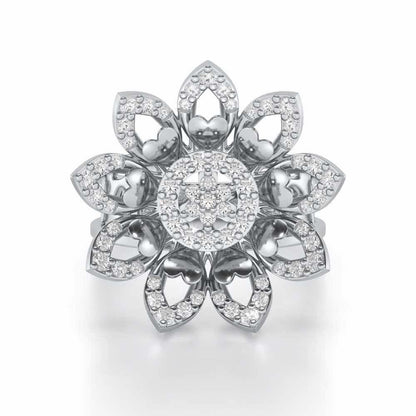 Bloom Prestige Silver Ring - White Gold - Image 4