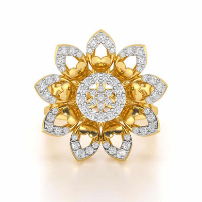 Bloom Prestige Silver Ring - Yellow Gold - Image 4