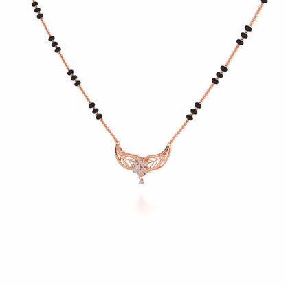 Bloom Virtue Silver Mangalsutra - Rose Gold - Image 2
