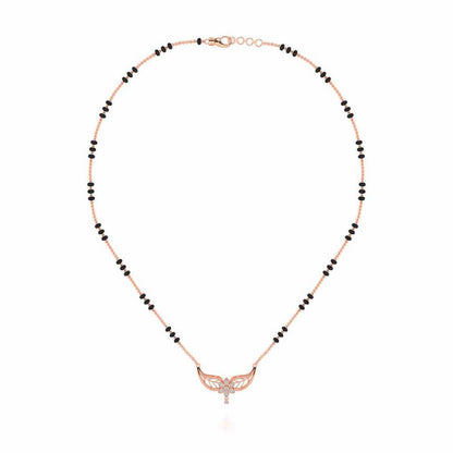 Bloom Virtue Silver Mangalsutra - Rose Gold - Image 3
