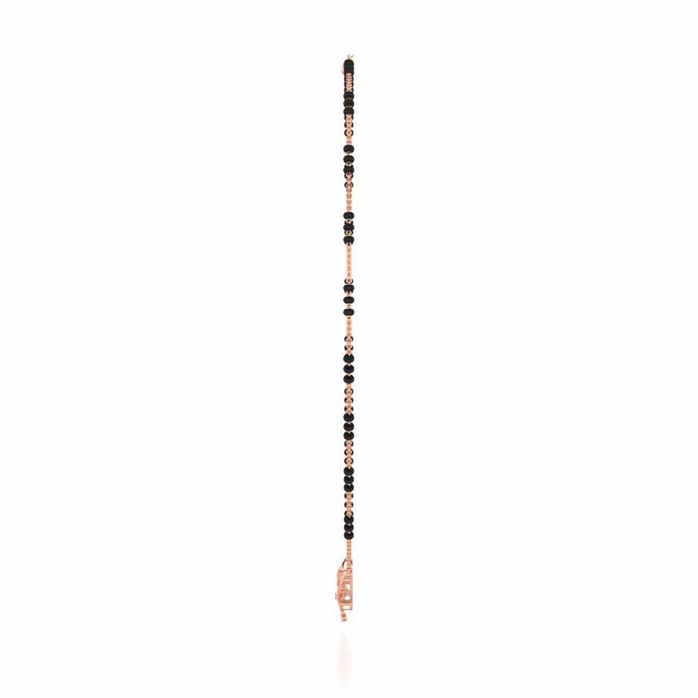 Bloom Virtue Silver Mangalsutra - Rose Gold - Image 4