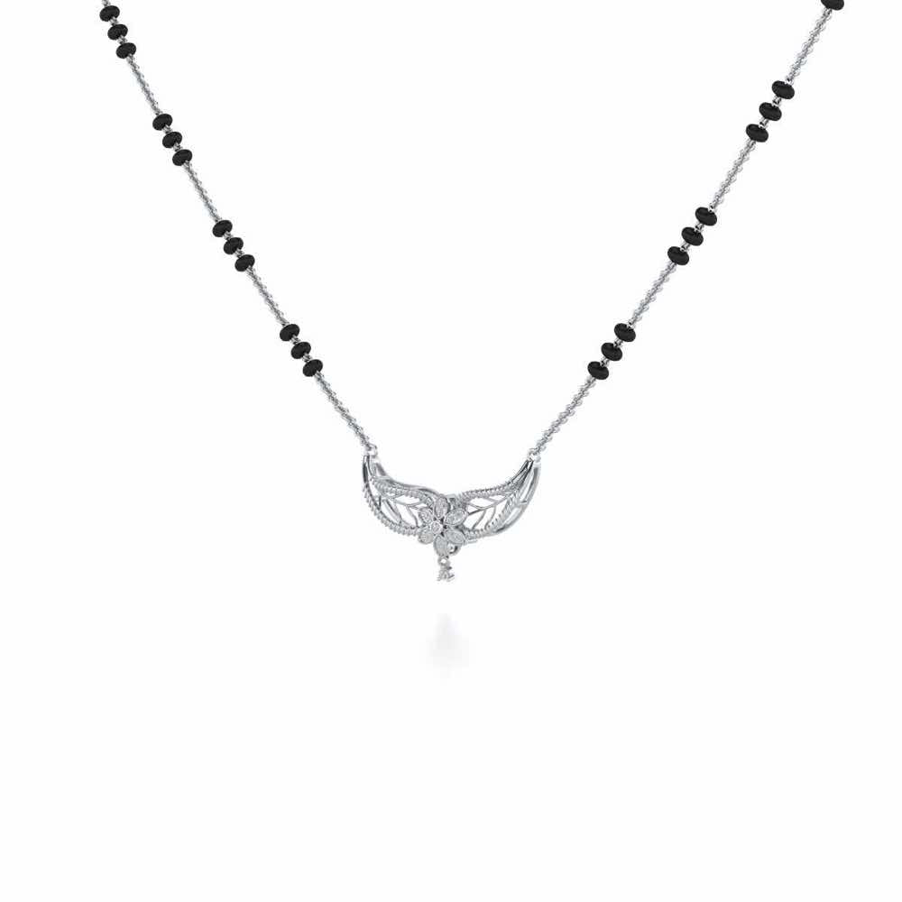 Bloom Virtue Silver Mangalsutra - White Gold - Image 2