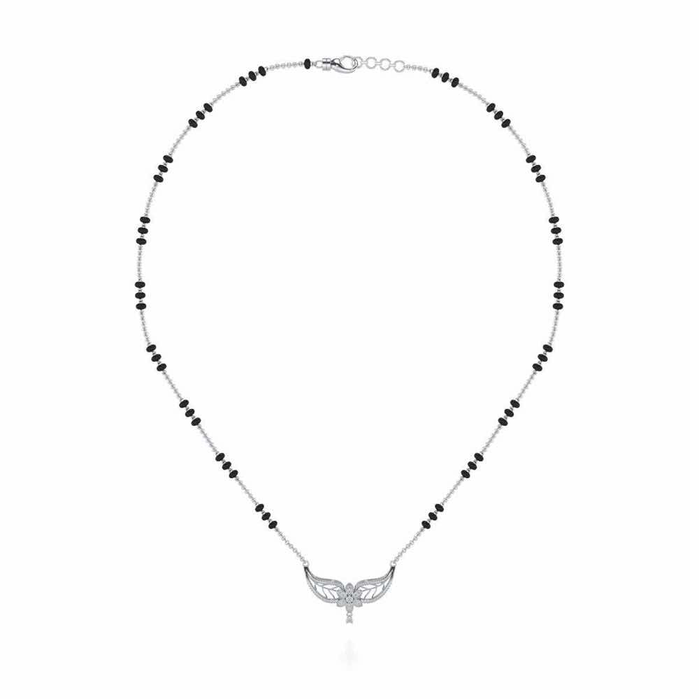 Bloom Virtue Silver Mangalsutra - White Gold - Image 3