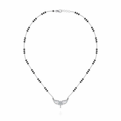 Bloom Virtue Silver Mangalsutra - White Gold - Image 3