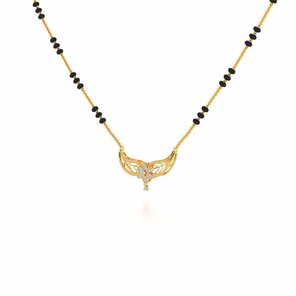 Bloom Virtue Silver Mangalsutra - Yellow Gold - Image 2