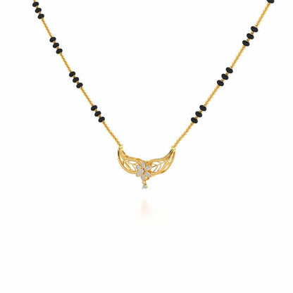 Bloom Virtue Silver Mangalsutra - Yellow Gold - Image 2