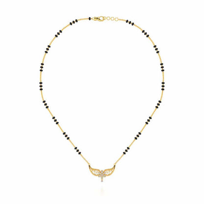 Bloom Virtue Silver Mangalsutra - Yellow Gold - Image 3
