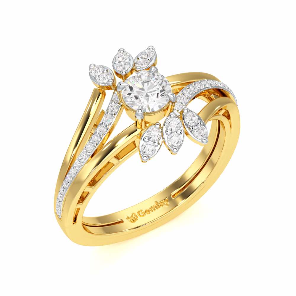 Bloom of Splendor Solitaire Ring - Yellow Gold - Image 1