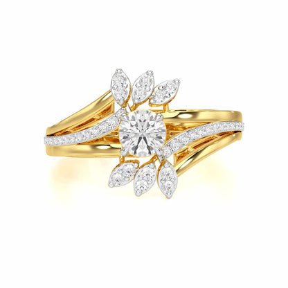 Bloom of Splendor Solitaire Ring - Yellow Gold - Image 4