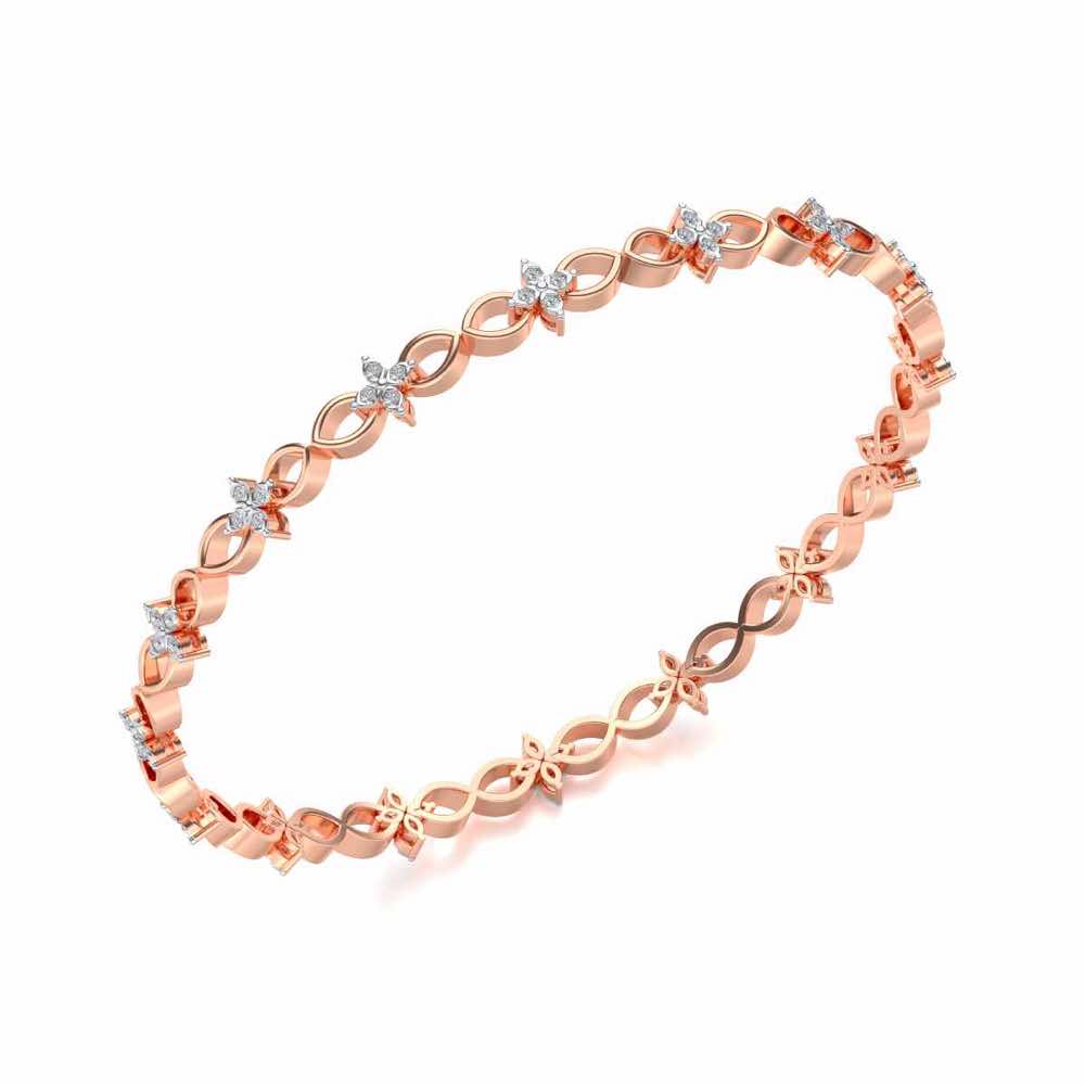 Blooming Flower Bangles - Rose Gold - Image 1