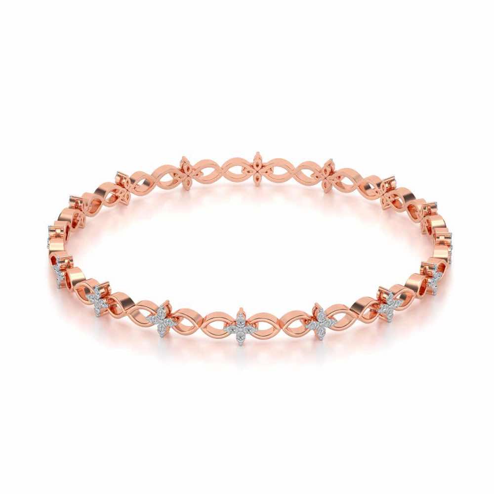 Blooming Flower Bangles - Rose Gold - Image 2