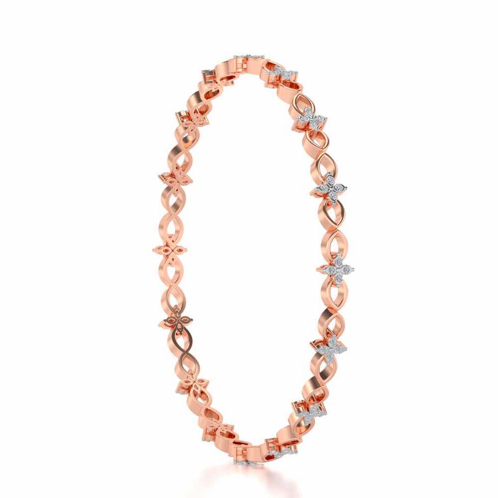 Blooming Flower Bangles - Rose Gold - Image 3
