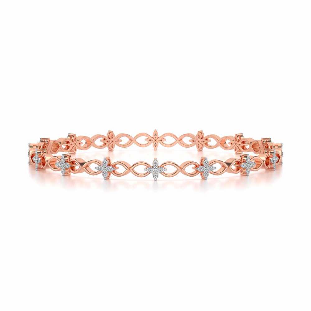 Blooming Flower Bangles - Rose Gold - Image 4