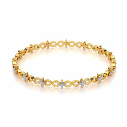 Blooming Flower Bangles - Yellow Gold - Image 2