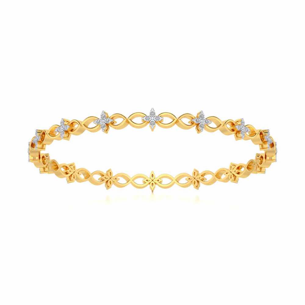 Blooming Flower Bangles - Yellow Gold - Image 5
