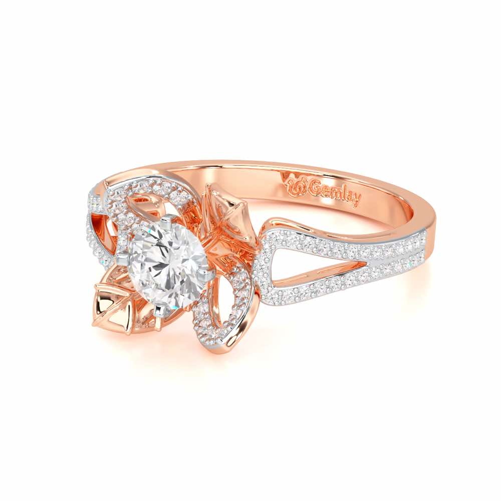 Blooming Shine Solitaire Ring - Rose Gold - Image 2