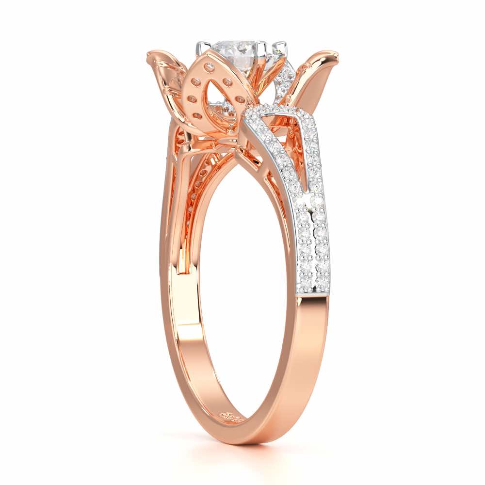 Blooming Shine Solitaire Ring - Rose Gold - Image 3