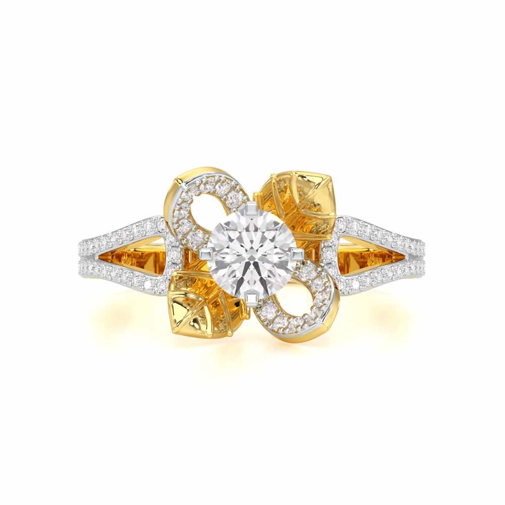 Blooming Shine Solitaire Ring - Yellow Gold - Image 4
