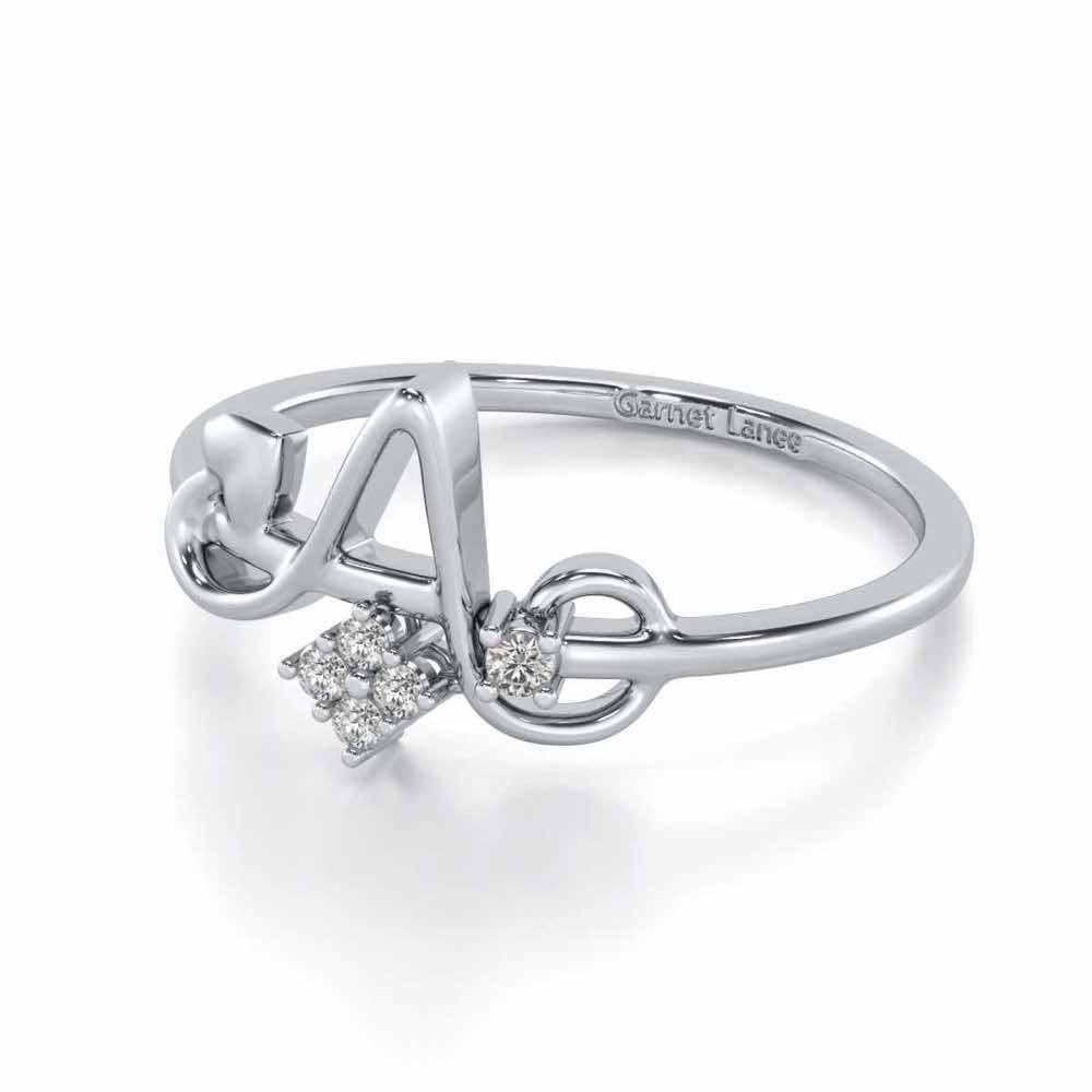 Blossom A Silver Ring - White Gold - Image 2