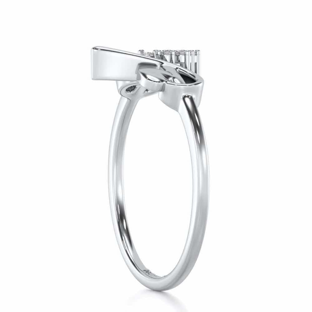 Blossom A Silver Ring - White Gold - Image 3