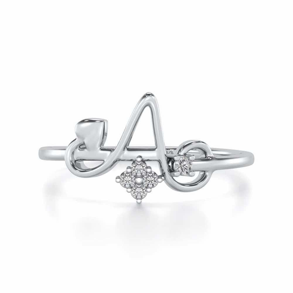 Blossom A Silver Ring - White Gold - Image 4