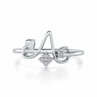 Blossom A Silver Ring - White Gold - Image 4