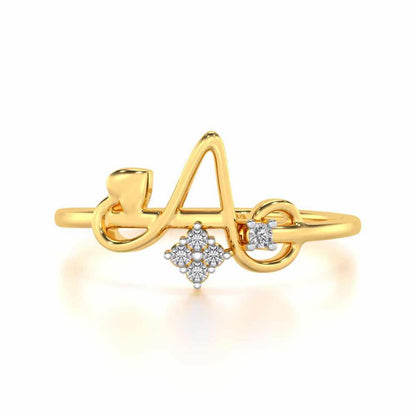 Blossom A Silver Ring - Yellow Gold - Image 4