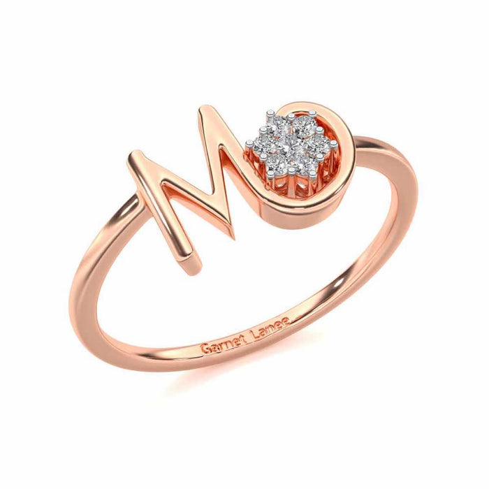 Blossom M Silver Ring - Rose Gold - Image 1