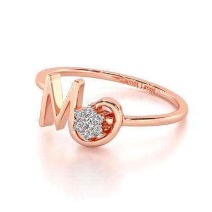 Blossom M Silver Ring - Rose Gold - Image 2